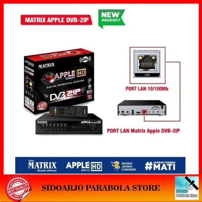 READY STOK Set Top Box TV Digital Matrix Apple Hitam HD Black DVB2IP STB DVB-T2 DVBT2 Antena
