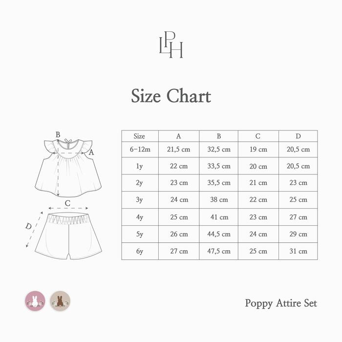 LITTLE PALMERHAUS - POPPY ATTIRE SET (SETELAN ANAK PEREMPUAN)