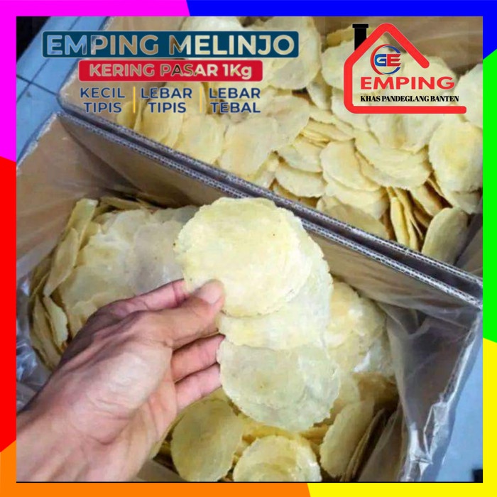 

Produk Emping Melinjo Super Asli Tipis Kering Kemasan 1Kg Original