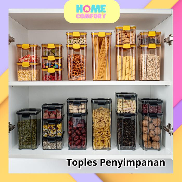 

NEW -New toples kotak bening/ Toples makanan ringan transparan/ Cocok untuk bulan Ramadhan/Toples
