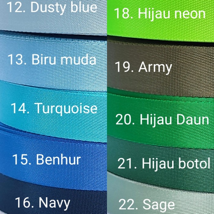 

party- 1 Rol Webbing 2.5 cm Nylon Polos ketebalan 0.6mm