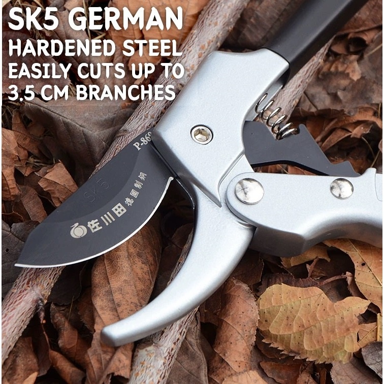 

GERMAN STEEL Extra Sharp Gardening Pruning Shears Gunting Dahan Ranting Bunga Tanaman gunting dahan