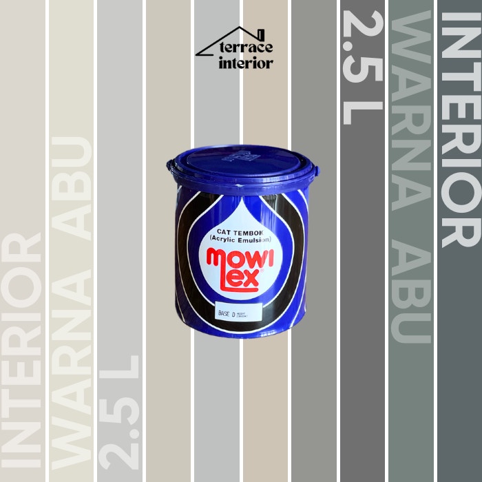 Cat Tembok Mowilex Emulsion Warna Abu 2.5 L -Gratisongkir