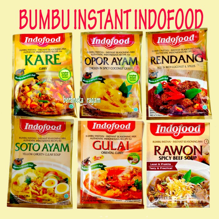 

CG593 BUMBU INSTAN INDOFOOD SEASONING BUMBU INSTANT REMPAH ASLI BAHAN ALAMI GRATIS ONGKIR