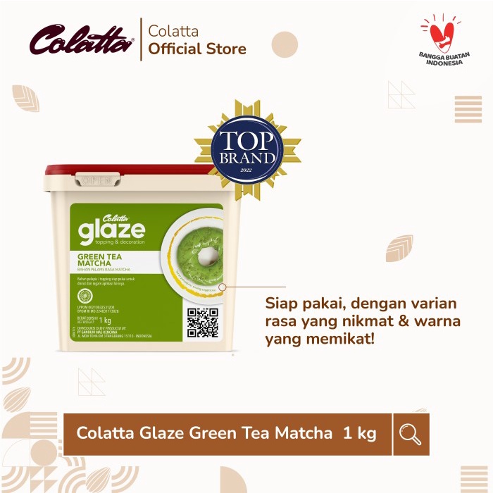 

Lezat- Bundling Colatta Glaze Green Tea 1Kg - Isi 2