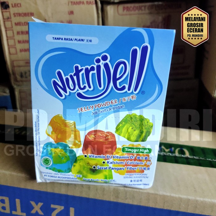 

Lezat- NUTRIJELL JELLY TANPA RASA ISI 12 @15 GR PLAIN