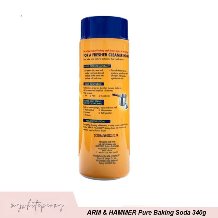 

Lezat- Arm & Hammer - Pure Baking Soda Shaker 340g