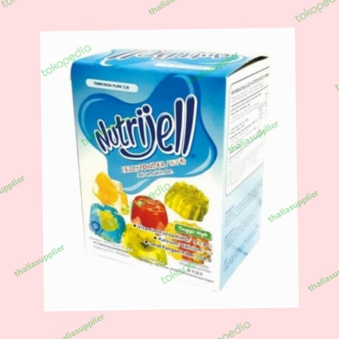 

Lezat- NUTRIJELL PLAIN 15GR X 12 PCS (BOX) JELLY POWDER TANPA RASA