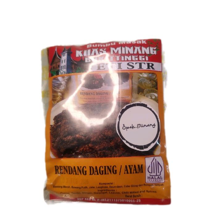 

LE206 Bumbu Instan Rendang Daging / Ayam khas Minang Bukittinggi Eti STR PROMO SPECIAL