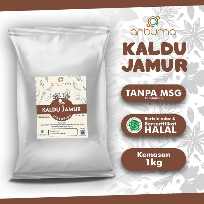 

KP364 ARBUMA Seasoning Kaldu Jamur Non MSG 1Kg Halal Bumbu Masak Dapur Bubuk Instan Tabur Premium