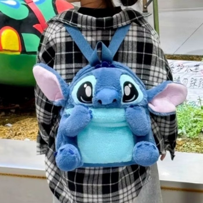 Tas ransel anak stitch blue tas ransel boneka stitch