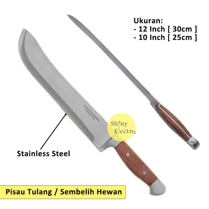PREMIUM Pisau Golok Daging / Tulang - Sembelih Lembu / Kambing / Sapi / Domba