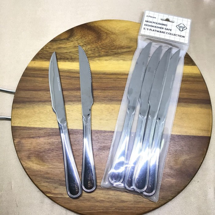 PREMIUM GIGA Contour Steak knife / Pisau Steak / Daging 23 cm 6 Pc #STK-88