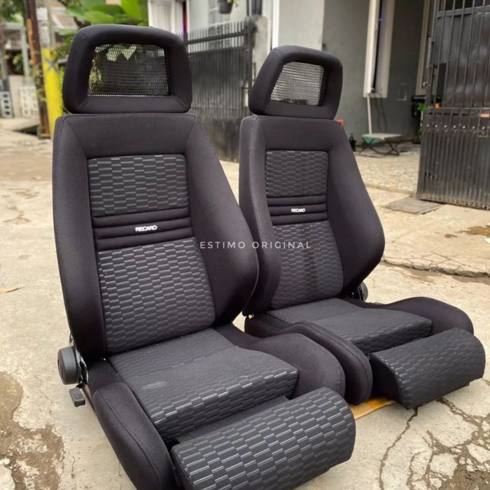 PREMIUM Kain jok mobil hitam motif cocok untuk restorasi jok mobil