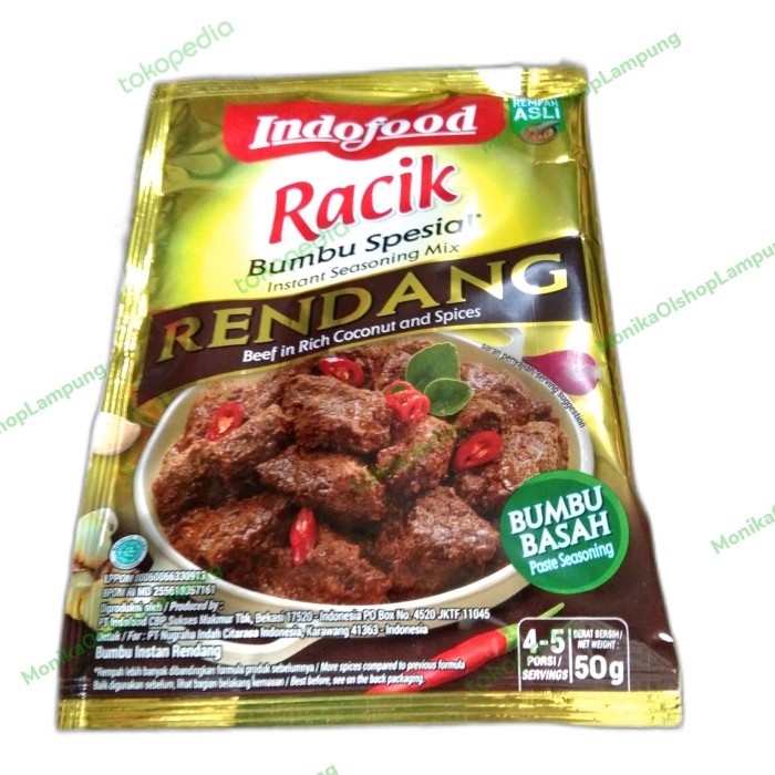 

FA814 Bumbu instan indofood rendang 50g CUCI GUDANG