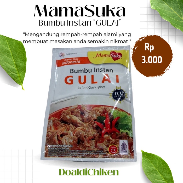

ZU803 Mamasuka Bumbu Instan Gulai 25g STOK TERBATAS