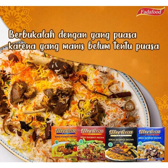 

CN976 MERHAN 500gr Paket Beras Basmati Instant Nasi Kabuli Biryani Mandhi Kabsa Praktis Instan Beras