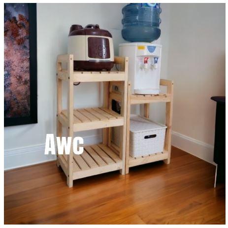 PREMIUM Rak dispenser / rak rice cooker / rak akuarium / rak kayu susun 3 / rak kayu susun 2 / meja