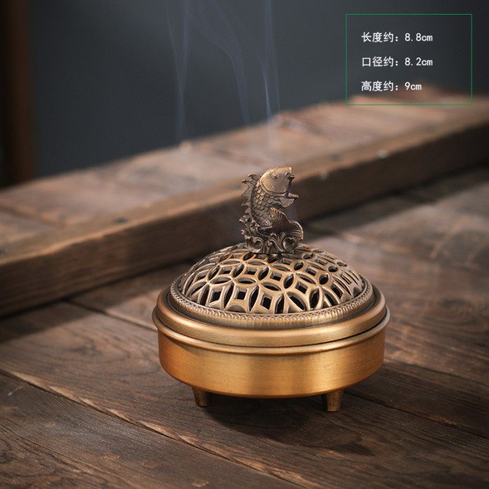 PREMIUM Tempat Pembakaran Dupa Lingkar, Dupa Kerucut, Dupa Lidi Model Ikan + Holder