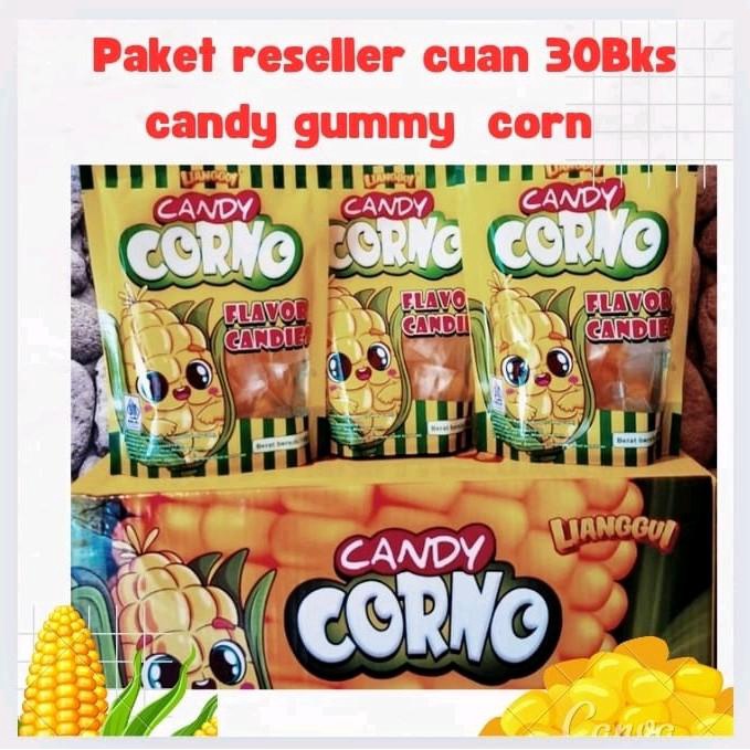 

[ PAKET RESELLER 1 DOS/30BKS ] HALAL Permen LIANGGUI JAGUNG Buah Jelly Kupas Rasa Jagung Candy Jeli