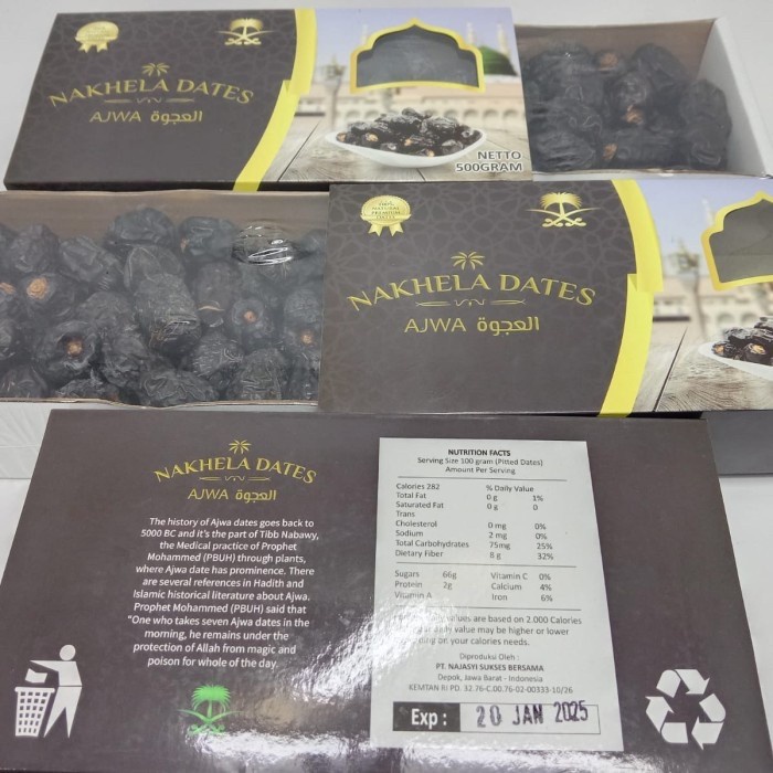 

Lezat- Kurma Ajwa Madinah 500 gr Kurma Nabi