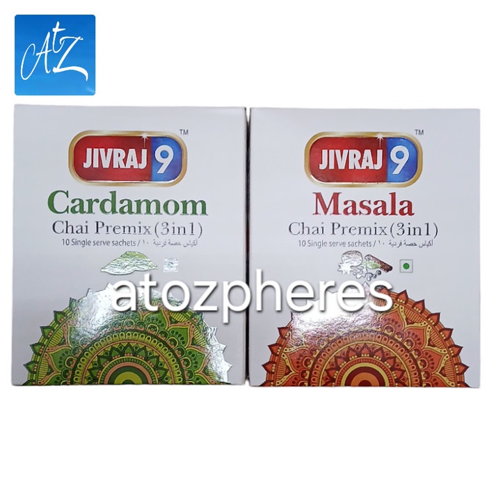 

Minuman teh instan rasa kapulaga Gujarat India JIVRAJ 9 Cardamom Masala Chai Premix 3in1 3 in 1 240g