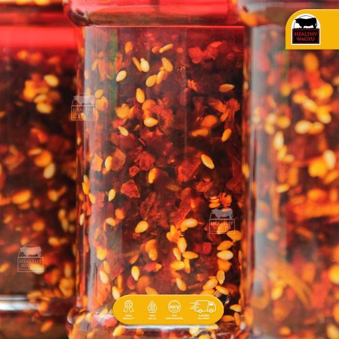 

Lezat- Chili Oil Oriental Chinese Dipping Beef Dumpling Halal 120ml Healthy Wagyu