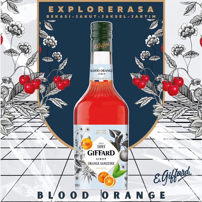 

Giffard syrup Blood orange 1L Sirup giffard jeruk bali 1 liter