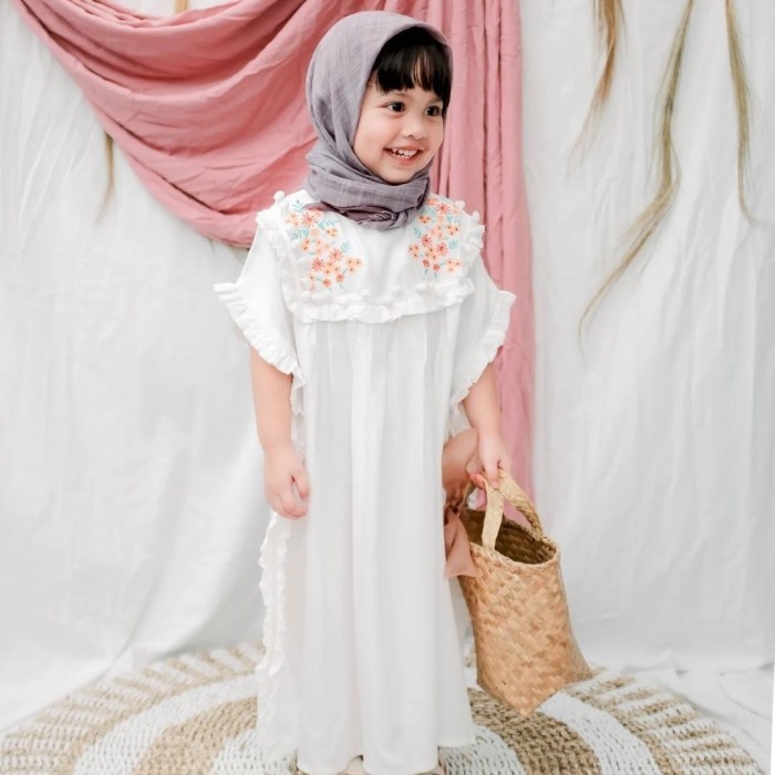 (GoodSeller) Kaftan Raya , Dress kaftan twill anak perempuan