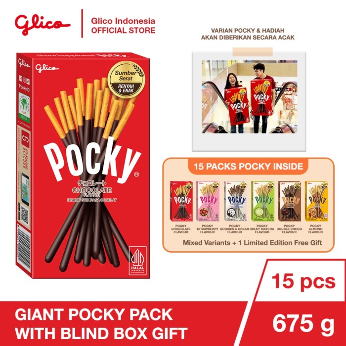 

[EXCLUSIVE] Pocky Giant Box - 15 Pcs + Free Gift