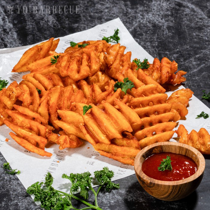 

Yo!Barbecue - Waffle Fries Kentang Goreng Pola Waffle Siap Makan