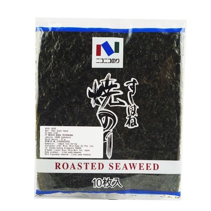 

Sushi Nori / Nori / Rumput Laut 10 sheets - Full Size NICO-NICO