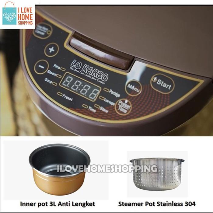 SALE TERHOTT LO KARBO RICE COOKER, LOW CARBO RICE COOKER STEAMERPOT STAINLESS READYY
