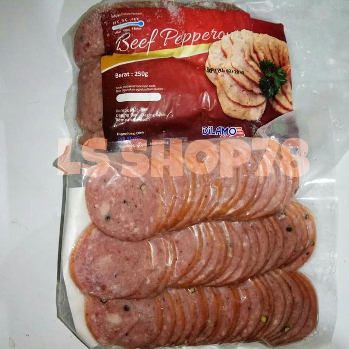 

Lezat- Beef peperoni /Pepperoni topping pizza/Pepperoni daging sapi