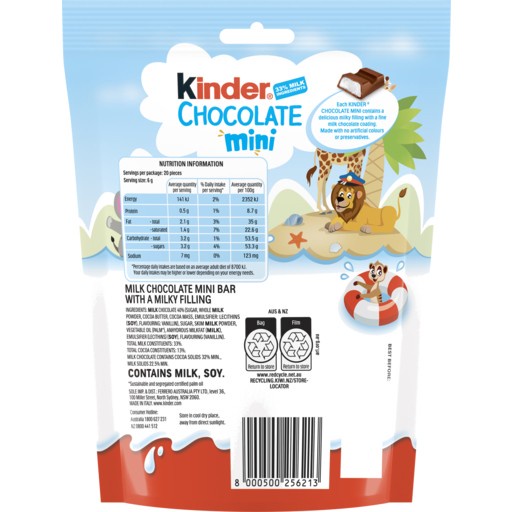 

KINDER CHOCOLATE MINI 120GR