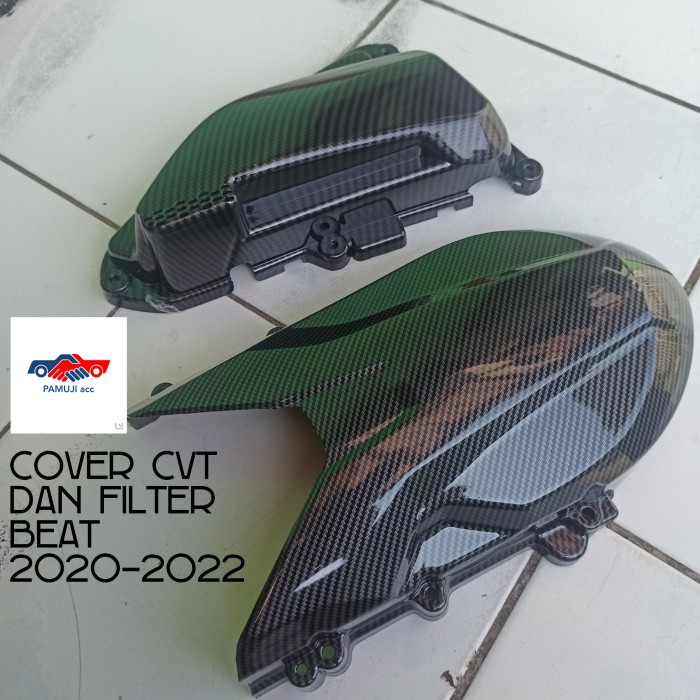 cover cvt dan filter BEAT DELUXE BEAT STREET 2020-2022 karbon kilap