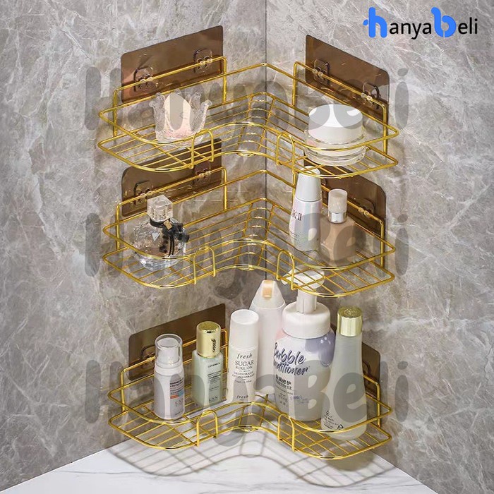 HanyaBeli Rak Sudut Kamar Mandi Tempel Dinding Keramik Rak Dapur