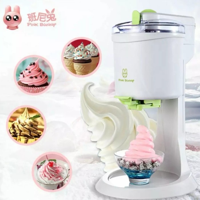 TERLARIS Mesin pembuat es krim otomatis homemade mini soft ice cream maker