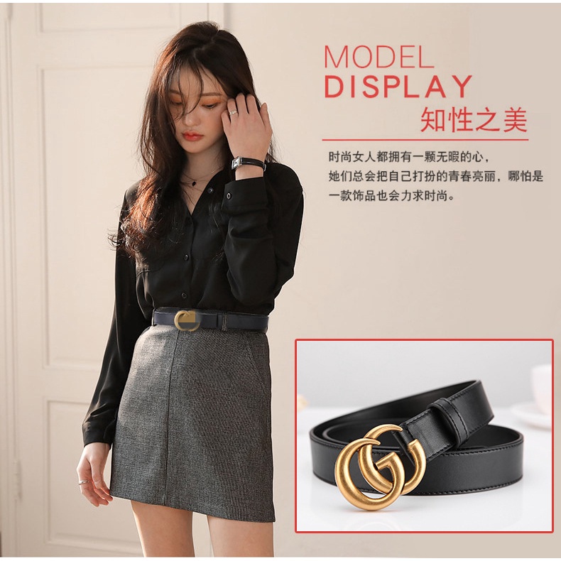 TrendyGaya- Sabuk untuk wanita, sabuk wanita korea fashion belt wanita Ikat Pinggang Bahan Kulit asl