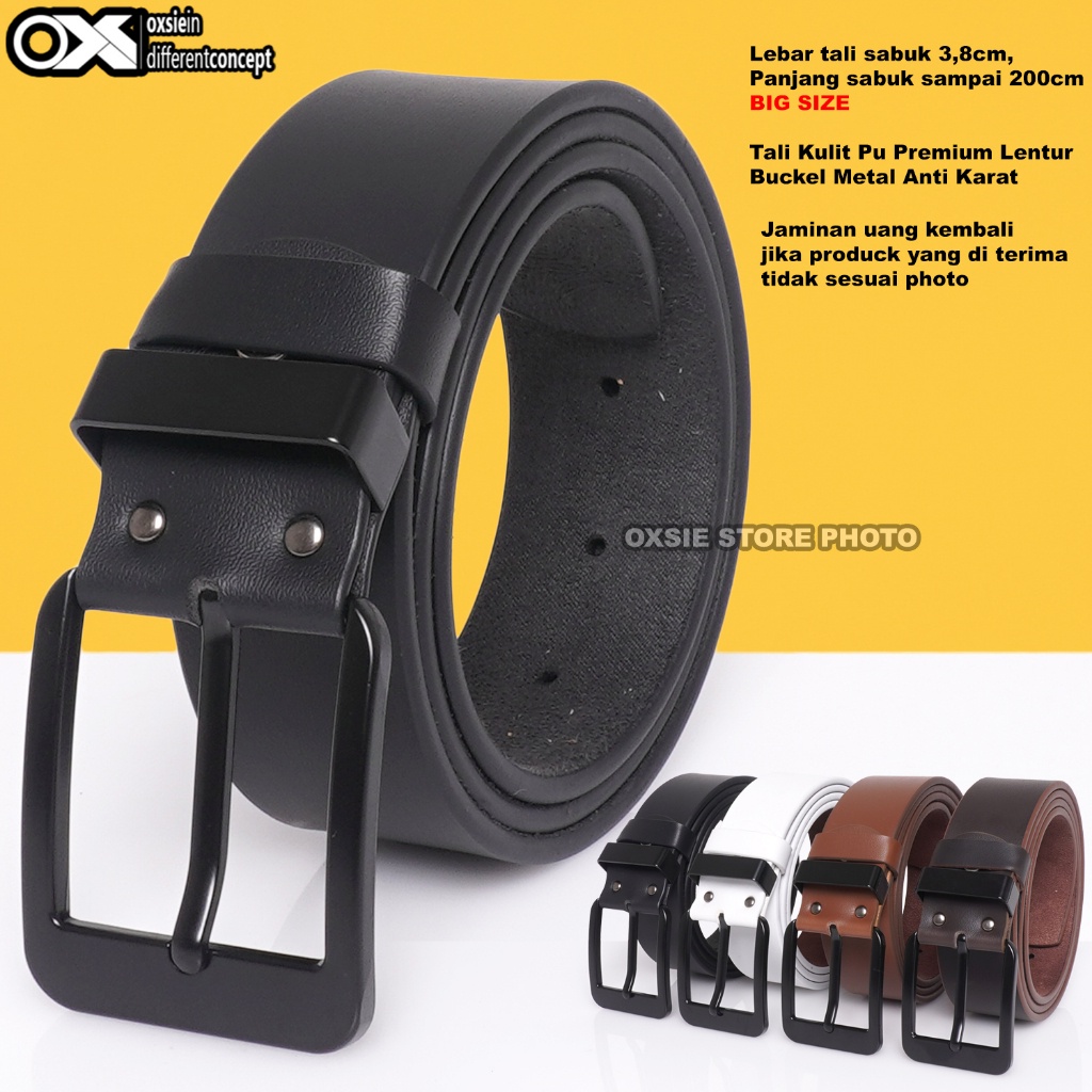 TrendyGaya- Sabuk Kulit Cowok Jumbo Panjang 200cm Ikat Pinggang Pria OXS410B