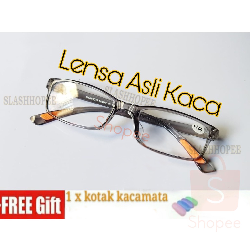TrendyGaya- Termurah Kacamata baca plus pria asli lensa KACA kacamata super fokus kacamata baca plus