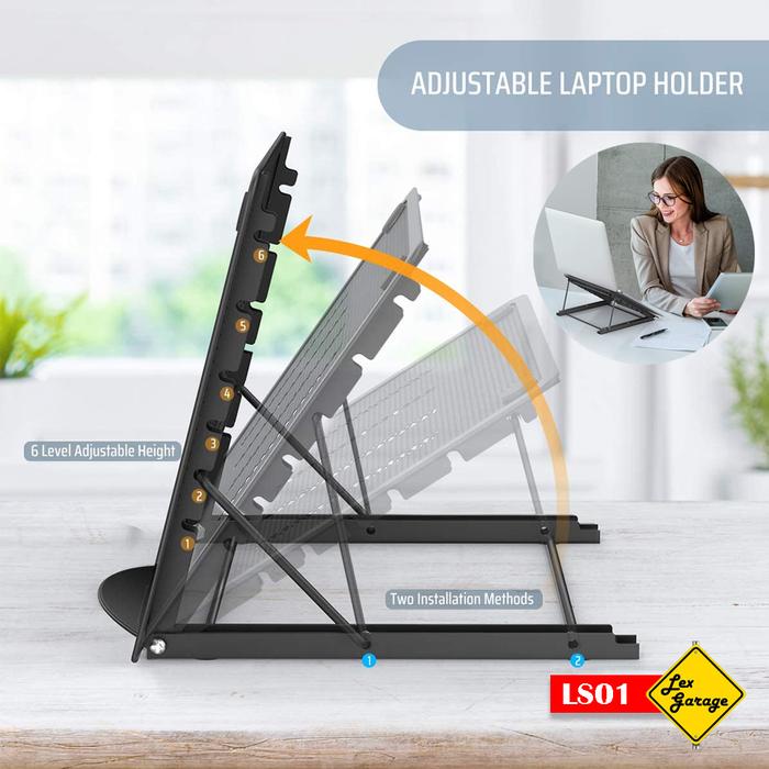 Stand Laptop Macbook Stand Holder Aluminium Dudukan Penyangga Laptop