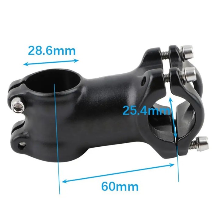 Meroca Stem Sepeda 25.4Mm Panjang 60Mm Handlebar Stem Sepeda Pushbike
