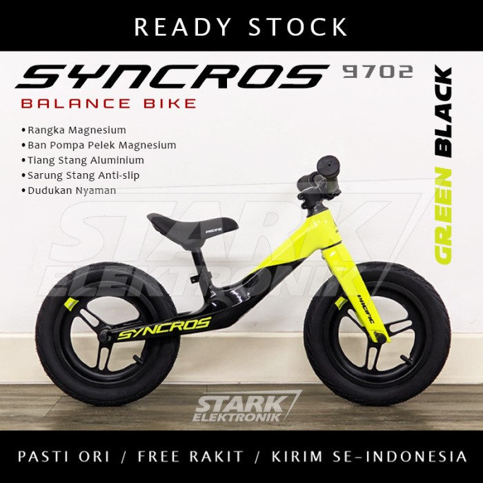Balance Bike Pacific Syncros Pc 9701 Push Bike Sepeda Anak Pacific