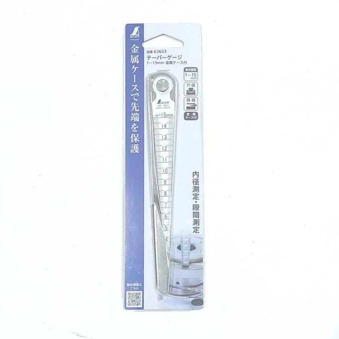 

TERLARIS Alat Ukur Diameter Lubang 62603 SHINWA Taper Gauge Case 1 - 15 mm with Casing Protection