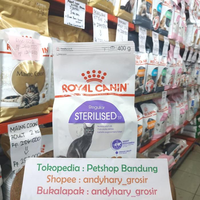 Pet- Royal Canin Sterilised 400Gr Dry Cat Food RC Sterilized Makanan Kucing