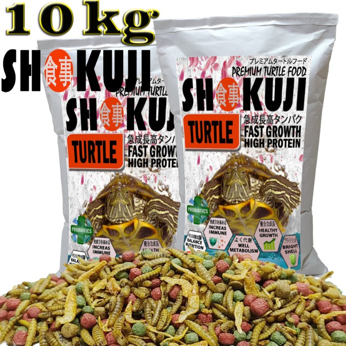 Pet- 10KG SHOKUJI PAKAN TURTLE FOOD KURA-KURA AIR BRAZIL RES CST AST PELET MAKANAN KURA AMBON