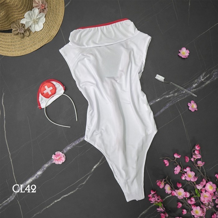 I2Y COSTUME JUMPSUIT SEKSI NURSE KOSTUM COSPLAY LINGERIE PERAWAT SEXY CL42 Z5U