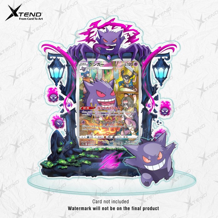 Standee Frame Gengar Kartu Pokemon Tcg Original