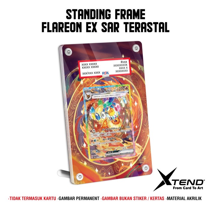 Flareon Ex Sar Terastal Slab Psa Stand Pigura Figura Akrilik Frame Egs Ugs By Xtend Tcg Kartu